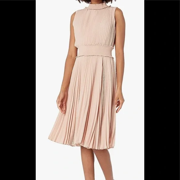Nanette Lepore | Dresses | Nwt Nanette Lepore Womens Smocked High Neck  Pleated Dress | Poshmark
